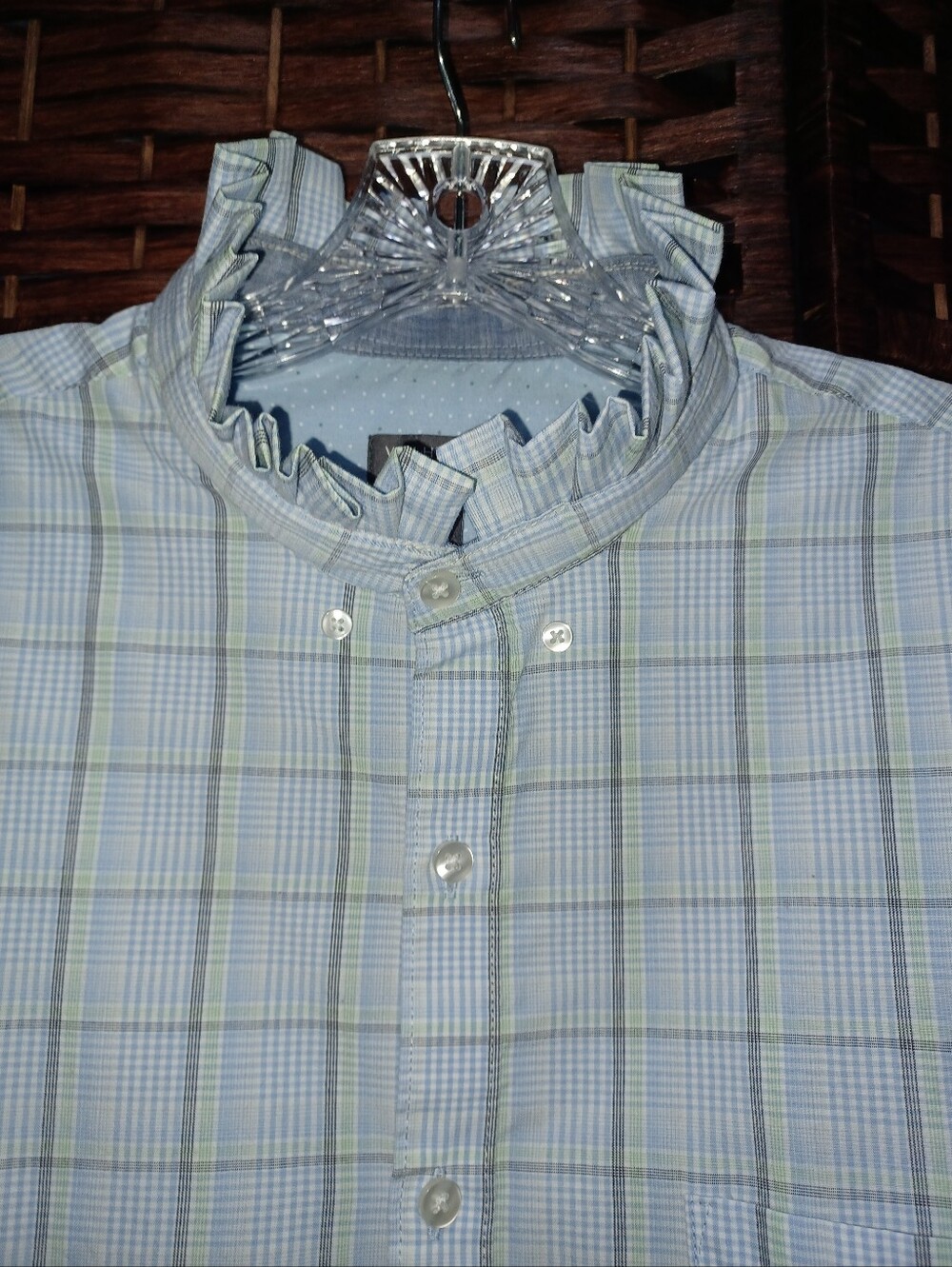 Upcycled Shirt With Ruffled Collar - Picture 3 of 10